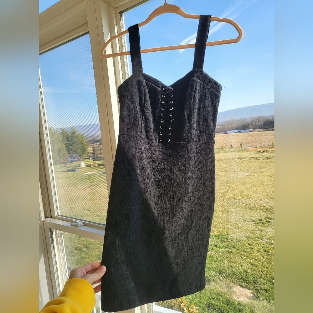 Black mini dress